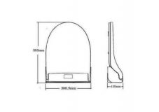 Automatic hygienic toilet seat dimensions